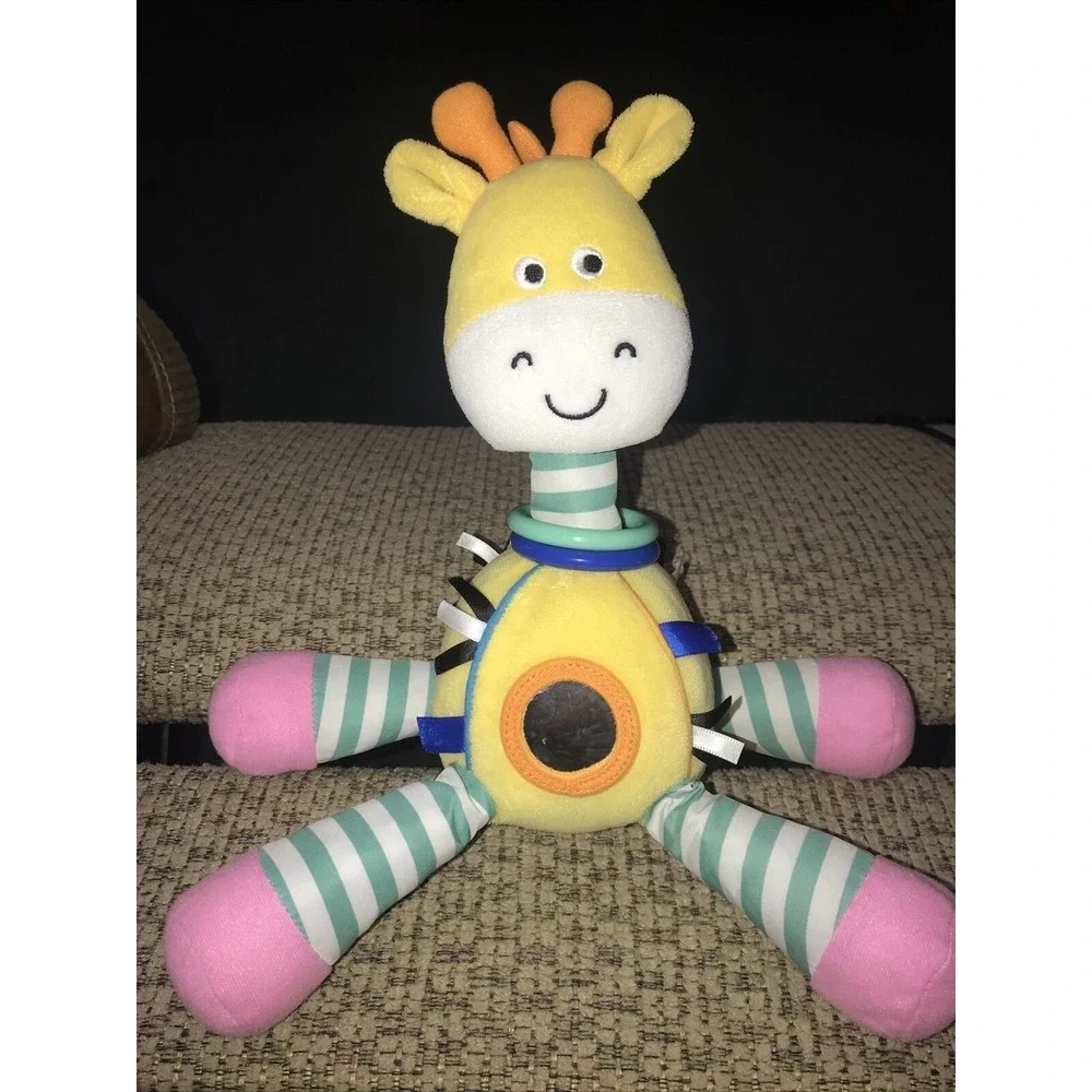 Carter's Baby Toy Rattler Crinkle Teether Plush Lovey Yellow Activity‎ Giraffe
